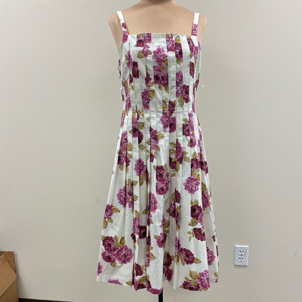 Antonio Melani Tiffany Lavender Fields pleatedβ floral Midi Dress
